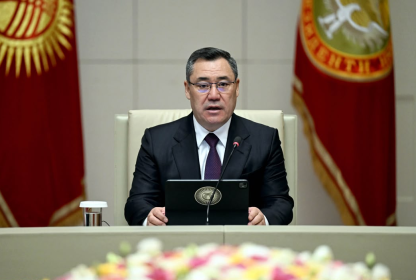 President of the Kyrgyz Republic H.E. Sadyr Japarov receives the Speakers of the Parliaments of the TURKPA Member States and Secretary General of TURKPA